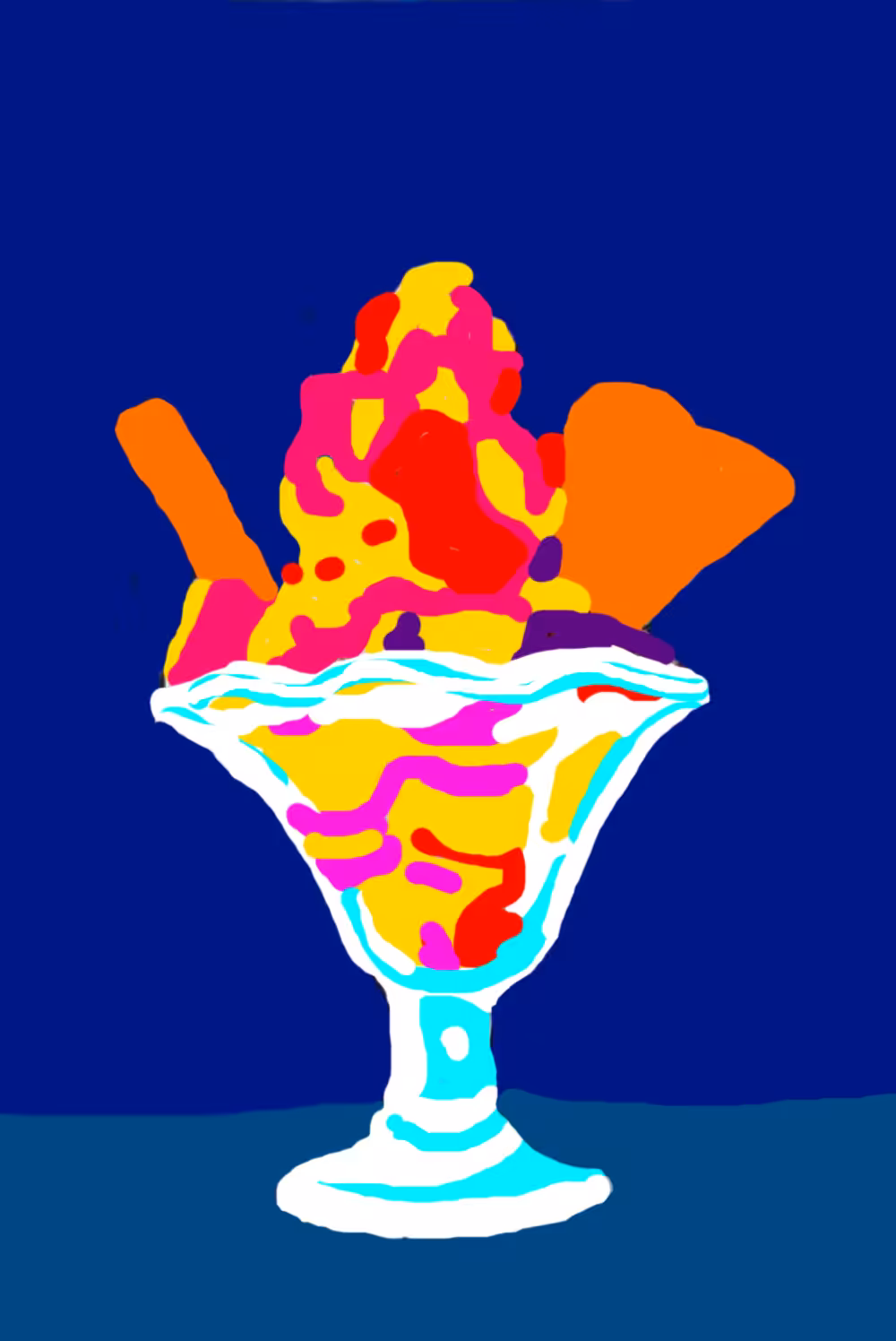 DIGITAL PAINTING: Ice cream d'été 