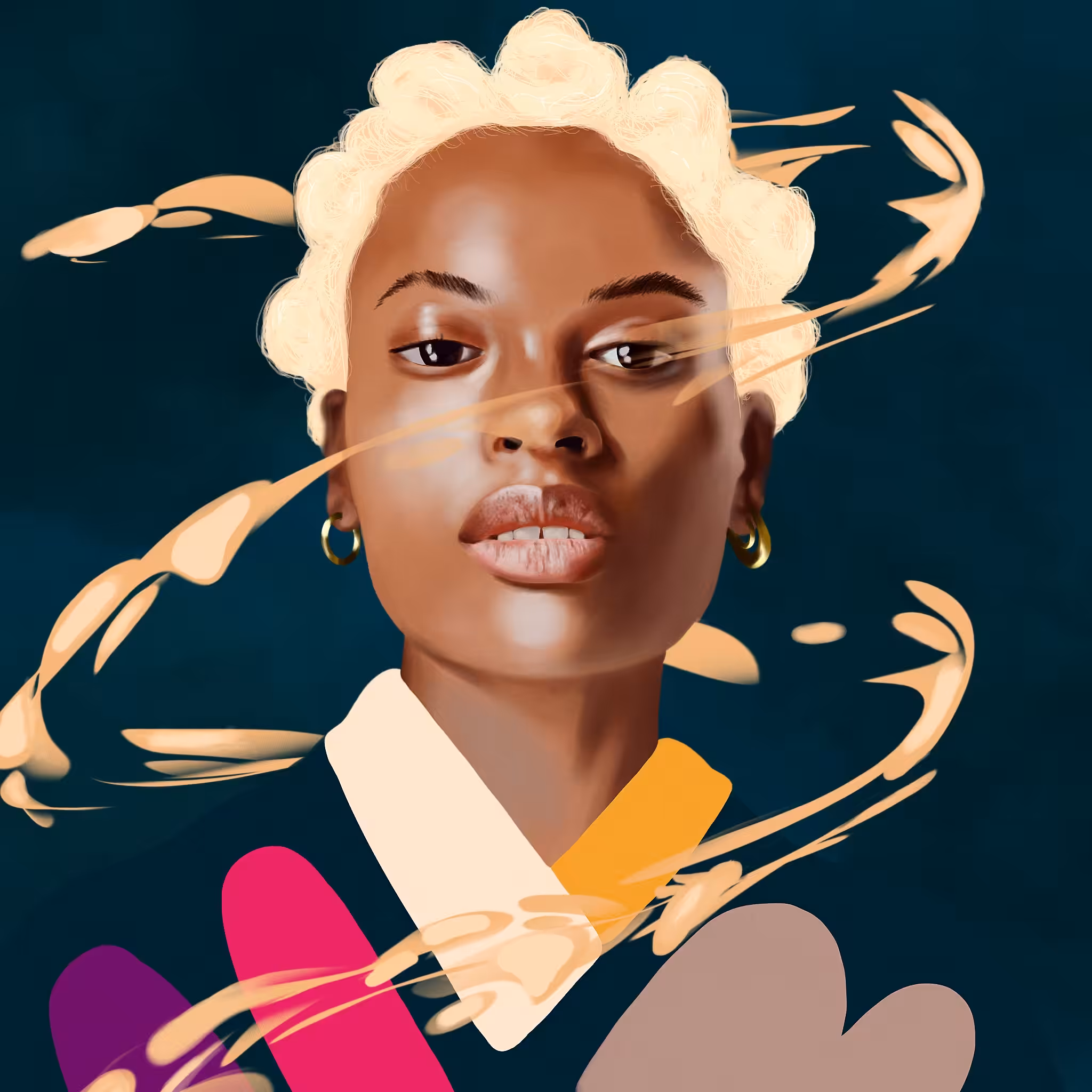 Rare flair cee on Bantu knots