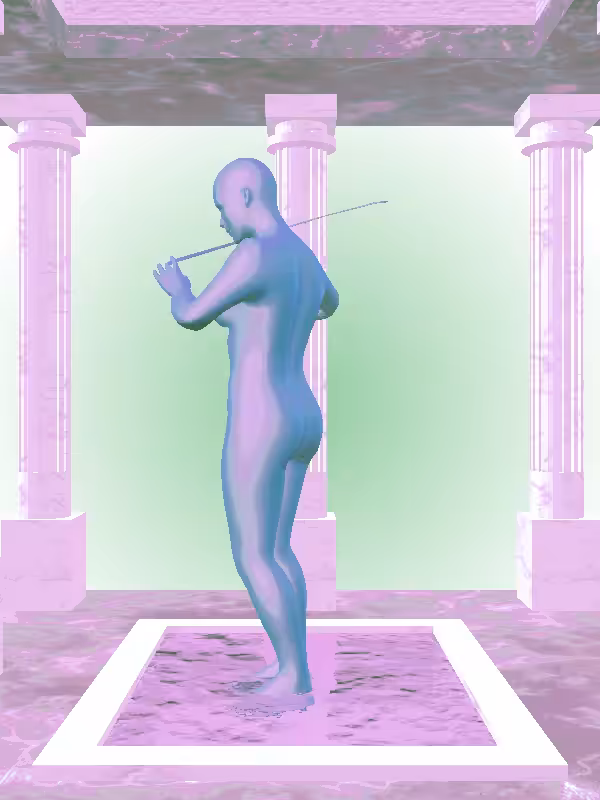 HeavenComputer: The Robotic Aqua Green Woman #7657