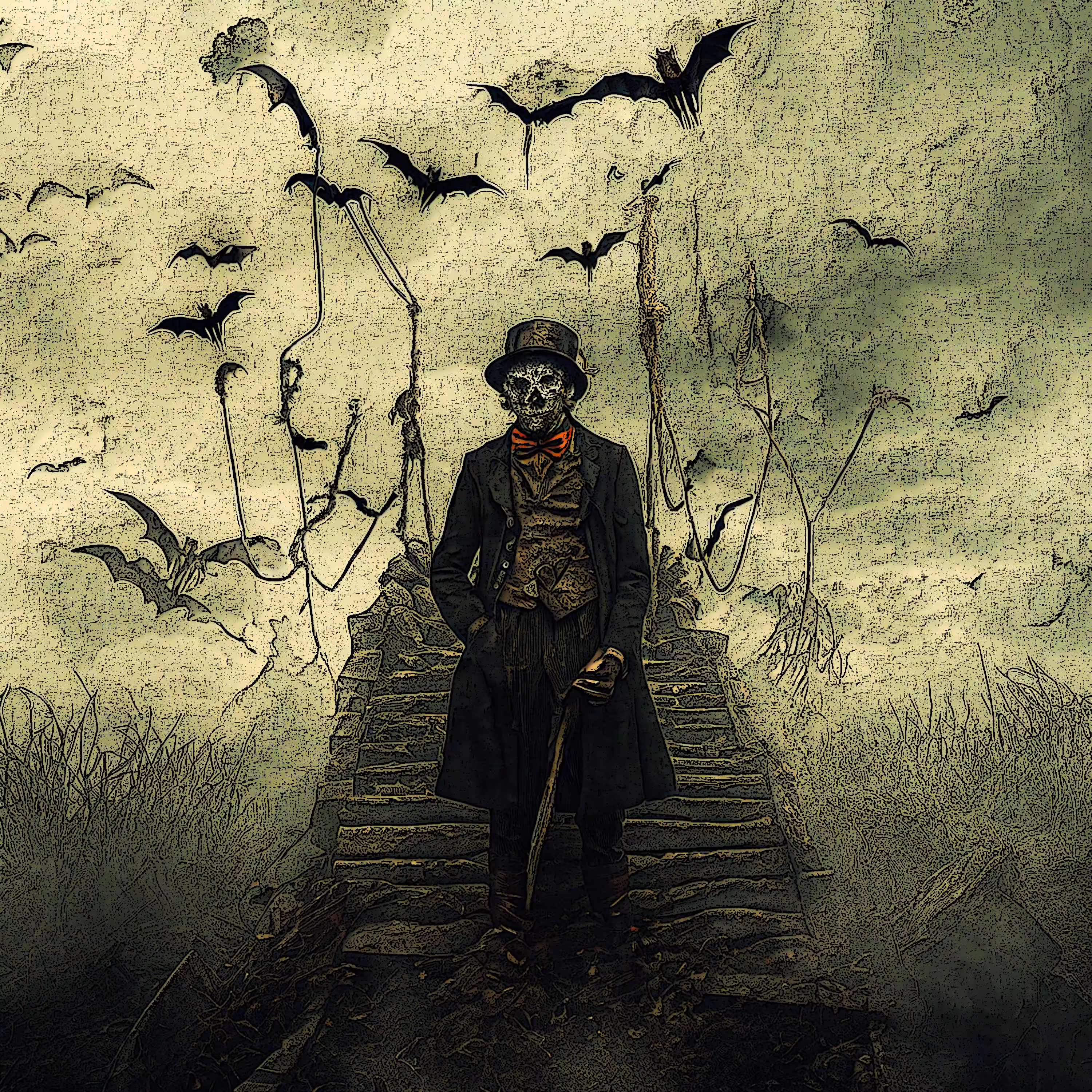 Photo Manipulation Art : The Masked Wanderer: Crossing the Abyss