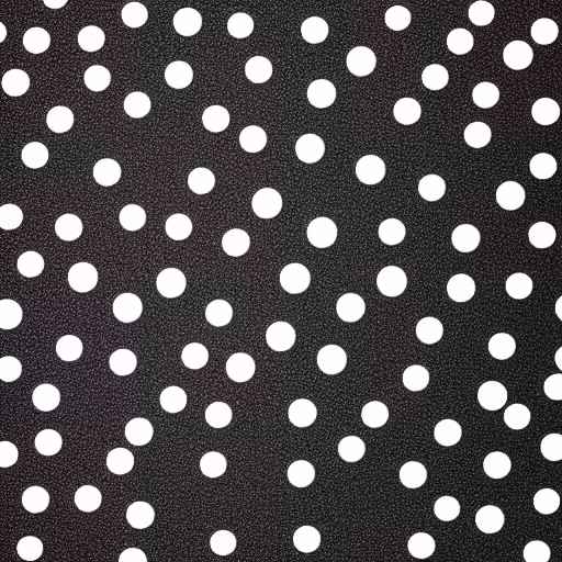 Abstract white lines on black background with different dots
