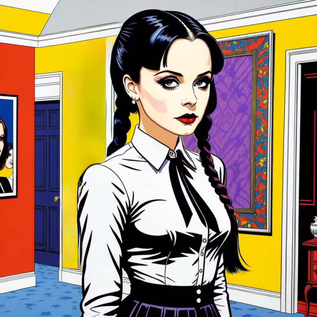 Addams go Pop Art: Wednesday goes Pop #8