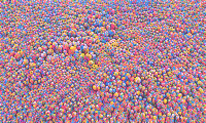 A rotating world of pixel art!