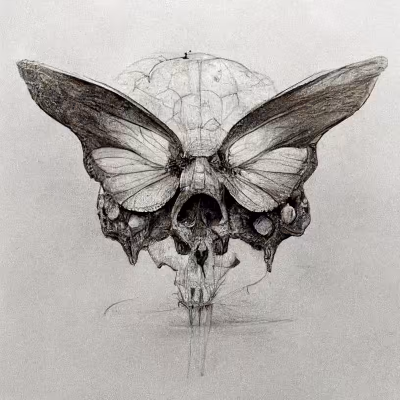 O.G. SPIRATOM - Butterfly Skullz 💀🦋 AI Concept Sketch for Mr Noise