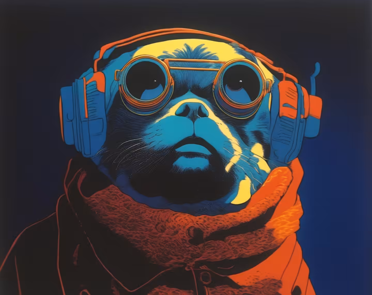 Retro Anime Pug #10