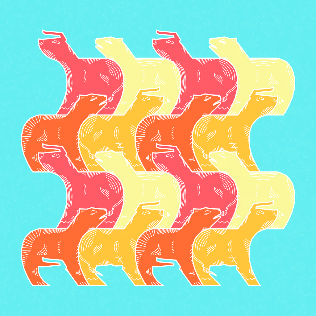 "Bears and Bulls" - Tessellation Artwork