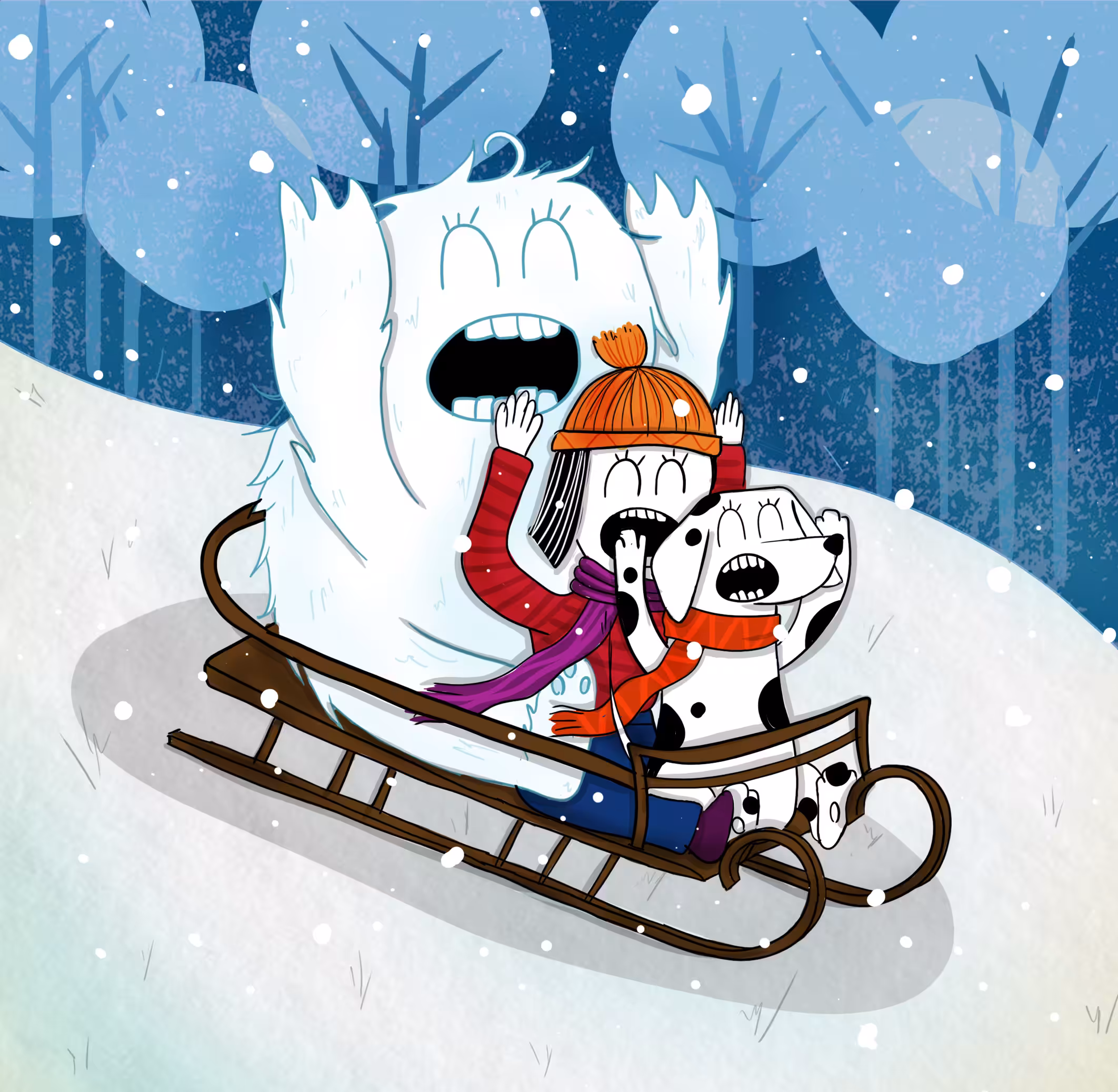 Sledding with Ya! & of course Yeti! ^ᴗ^