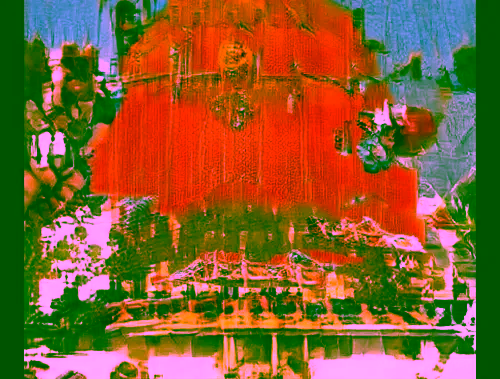 Abstract Art Collection #35 (Flying gondola near the volcano) 1/1