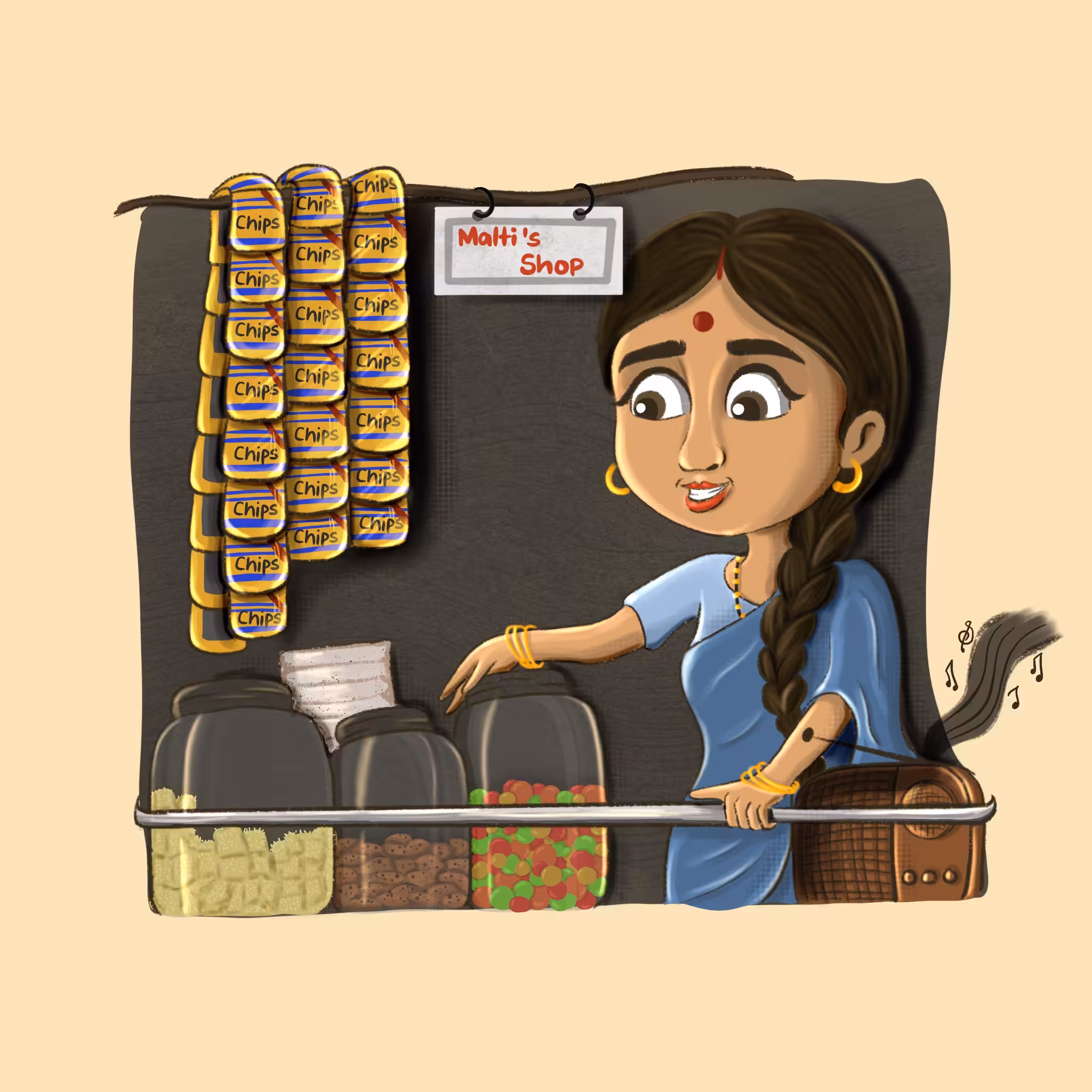 Malti- The Shop Owner.