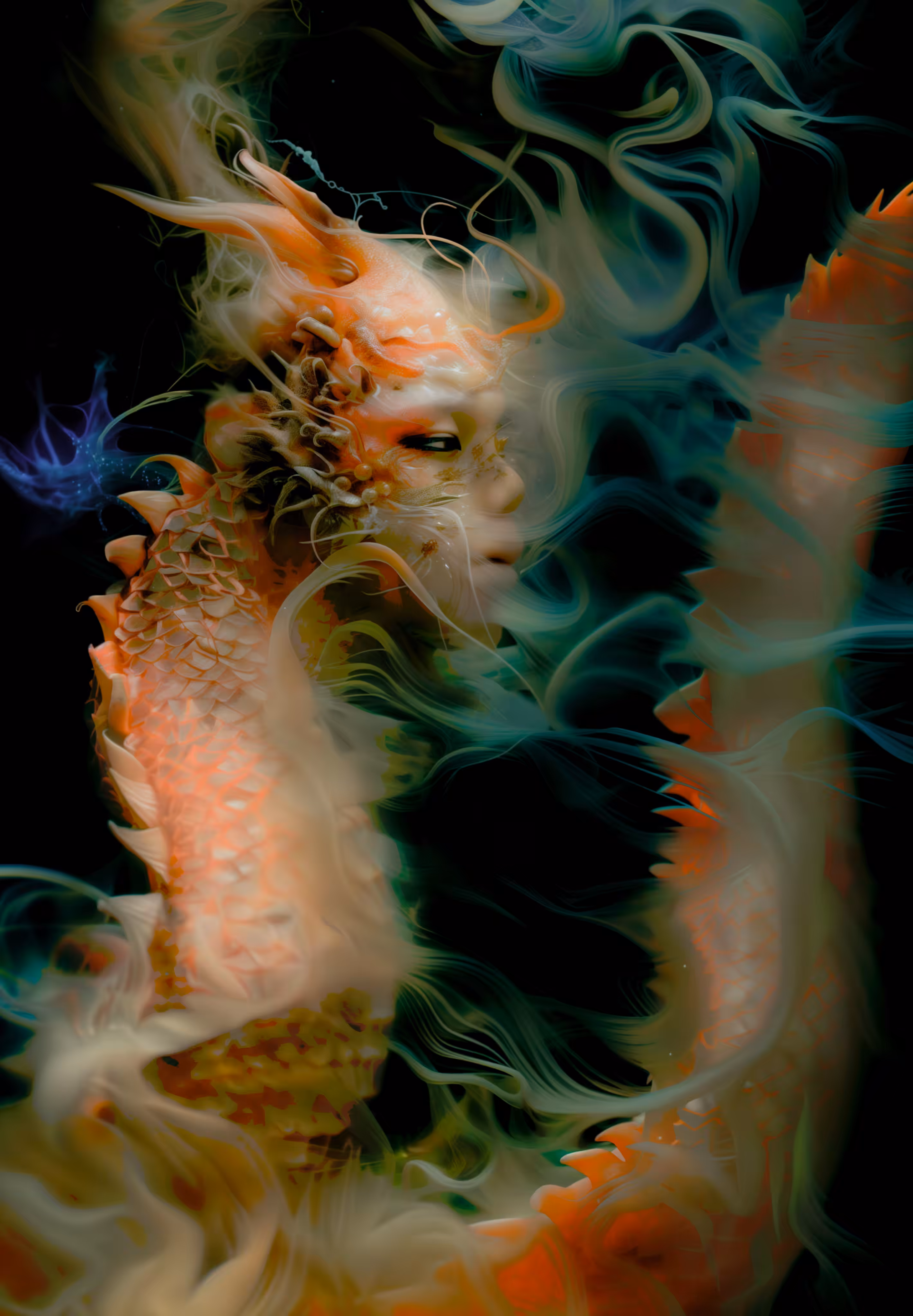 Anthropomorphic Goldfish Dragon