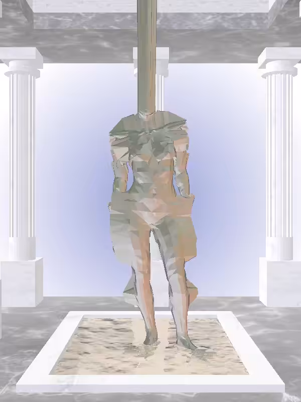 HeavenComputer: The Fragmented Threatening Olive Sunset Woman #2636