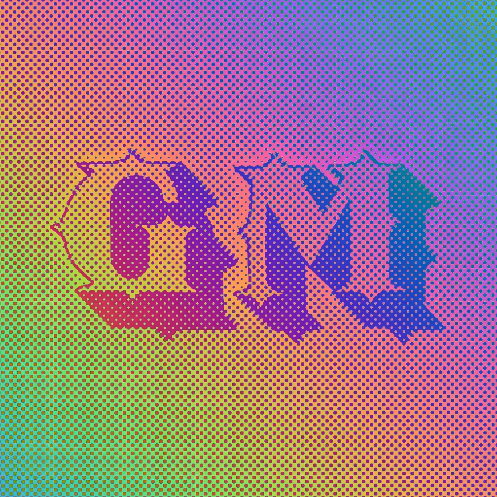 gm rainbow dotscreen