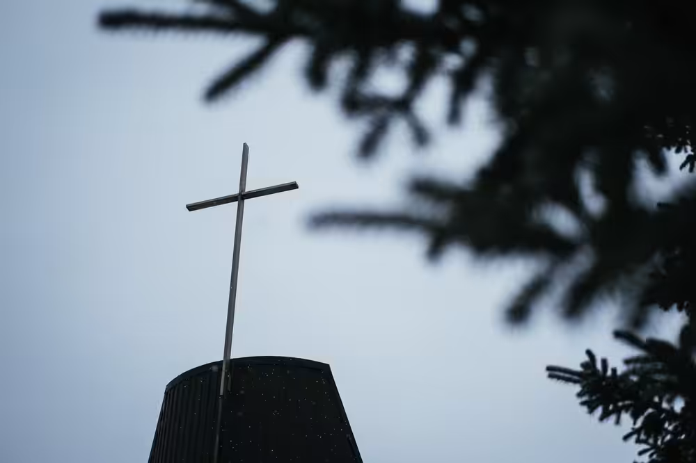 Church through the trees