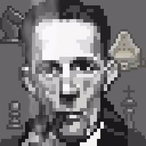 Pixel Portraits Series #020 [Marcel Duchamp]