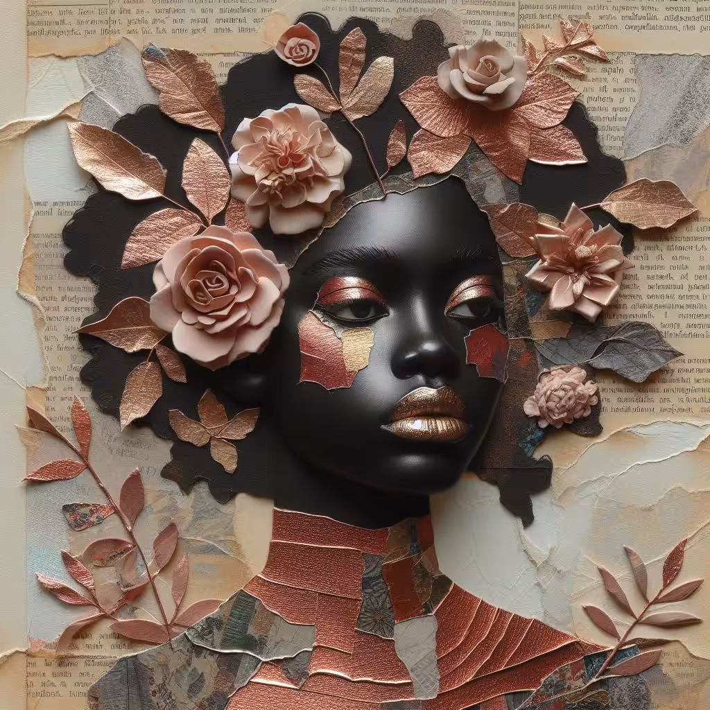 Black Girl and Roses