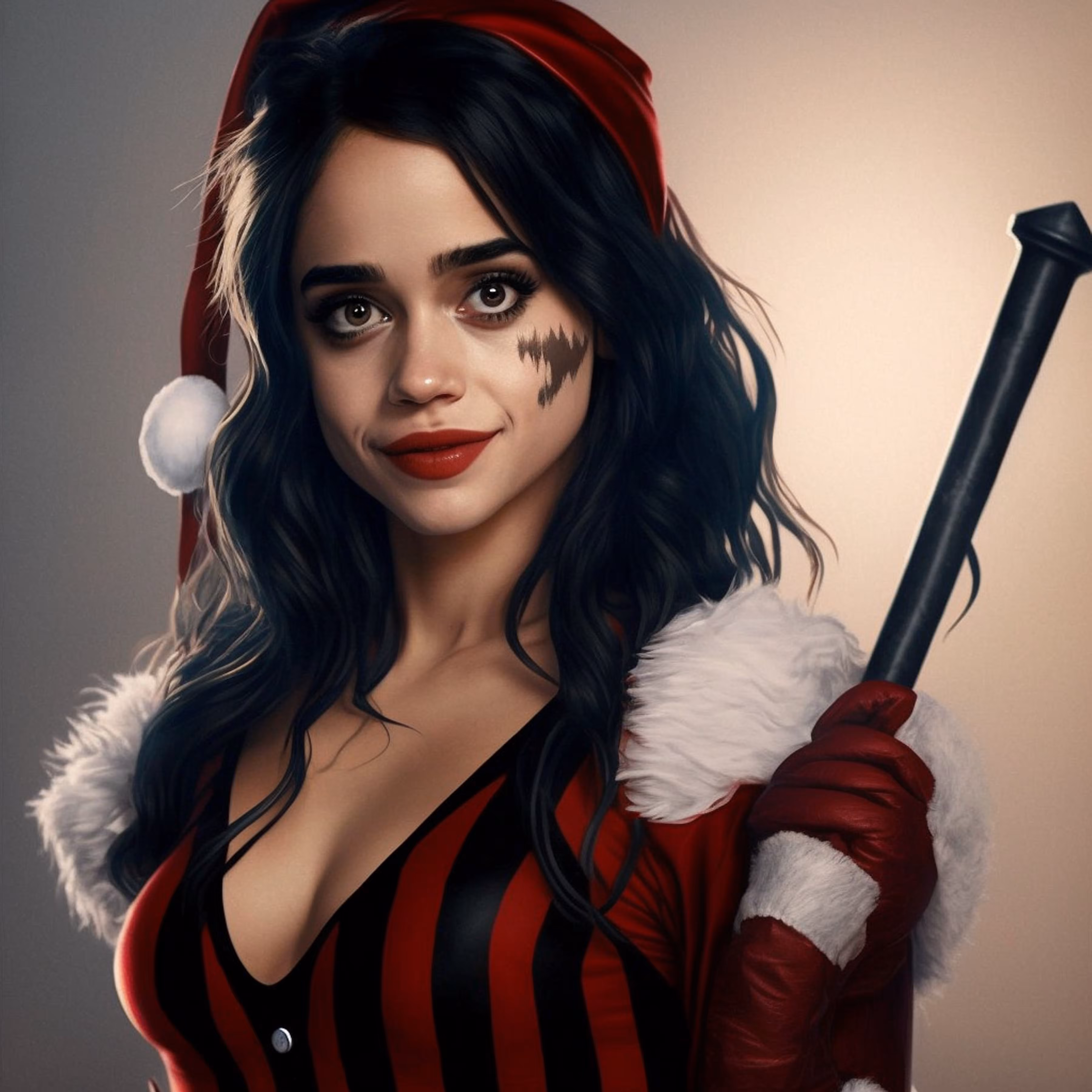 1/1 Sexy Santa Camila Cabello as Harley Quinn from the Sexy NFTS Collection by Rex Luciferius