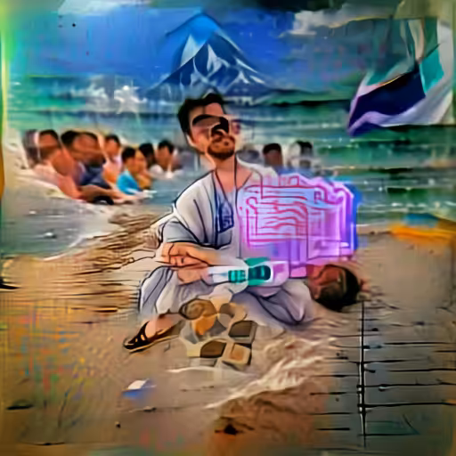 Vaporwave Blockchain-addict injecting Non-fungible-tokens