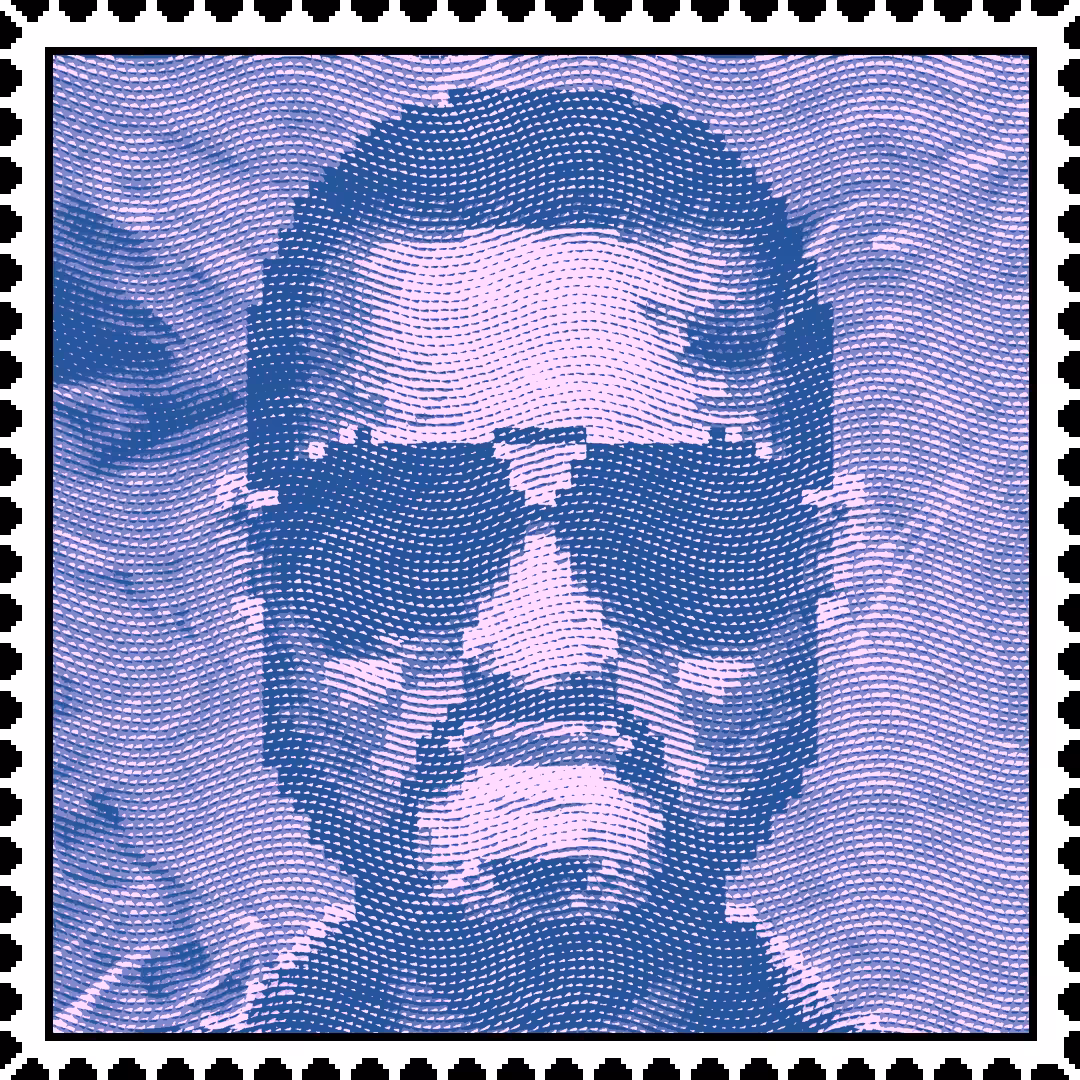 Kanye West caricature stamp