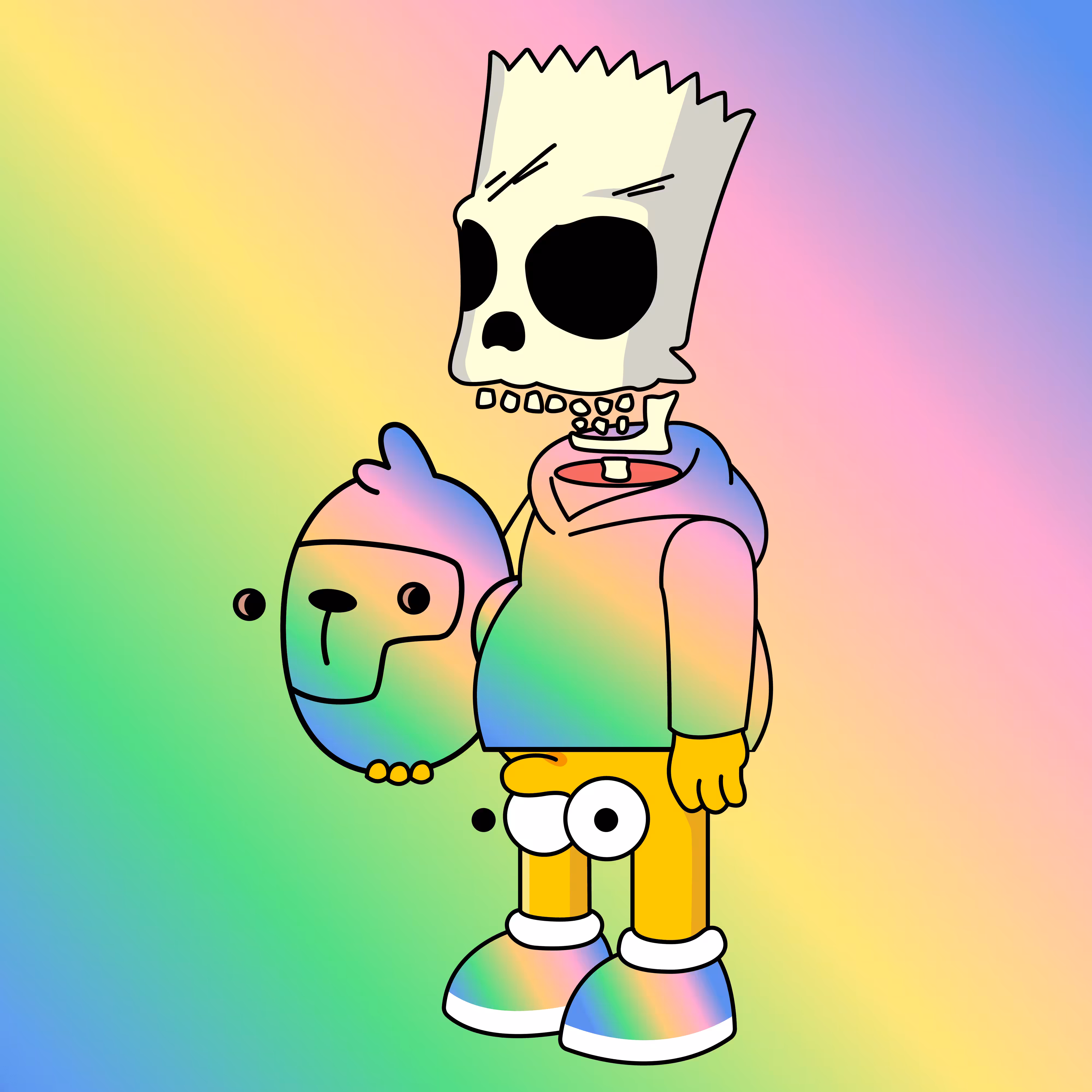 Unmasked Doodle Rainbow ApeBalls #234
