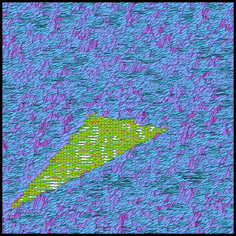 Flow Field Circles Triangle #64