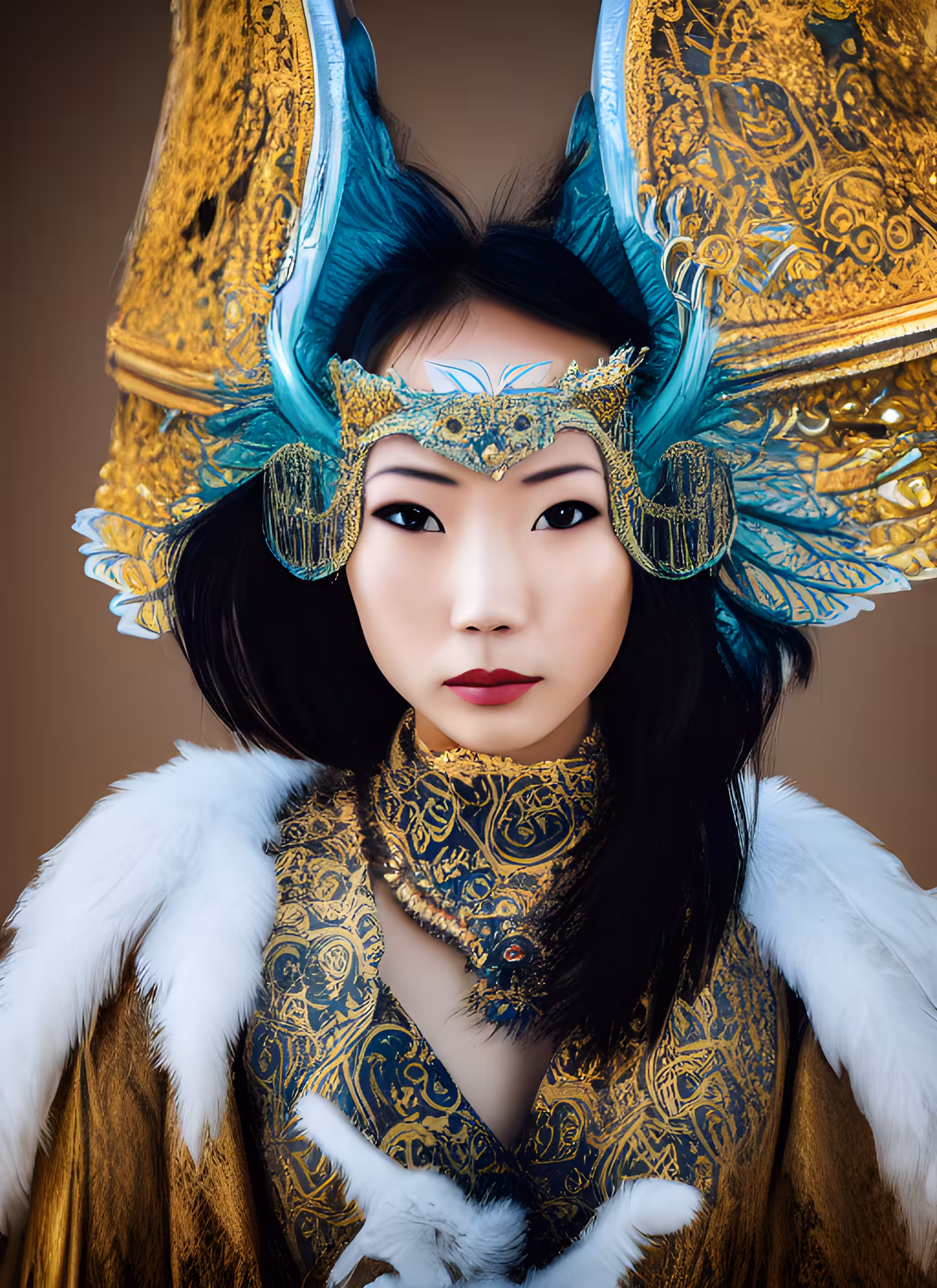 Her mask on their heads