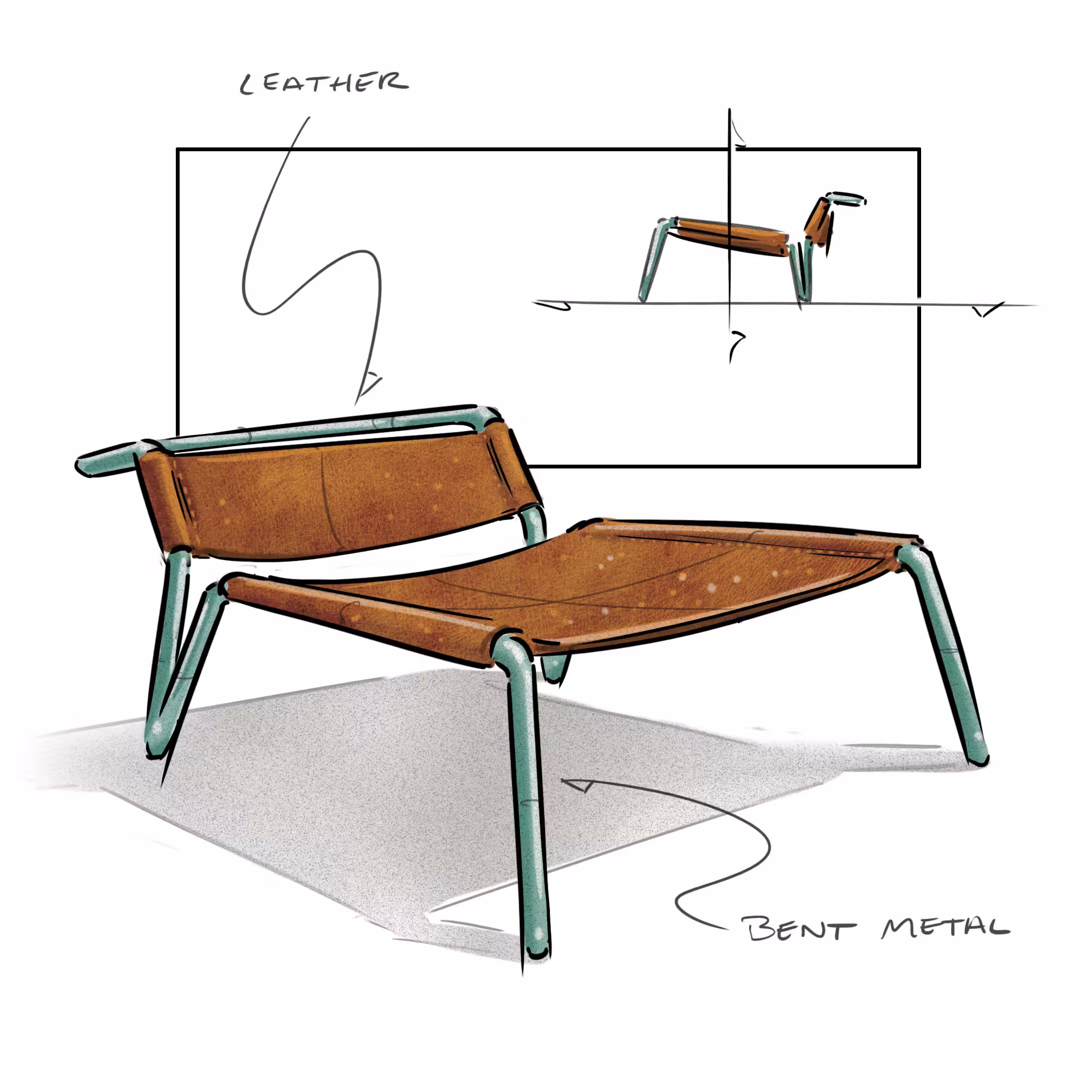 Leather Tube Chair #012