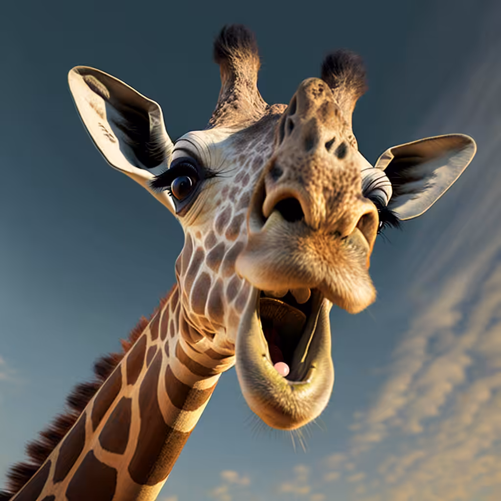 Giraffe in shock