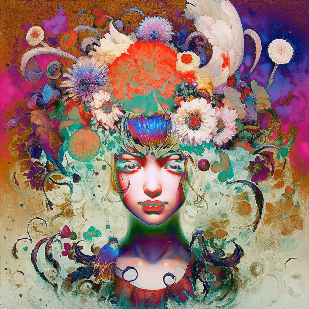 Girl with the flower hat #02
