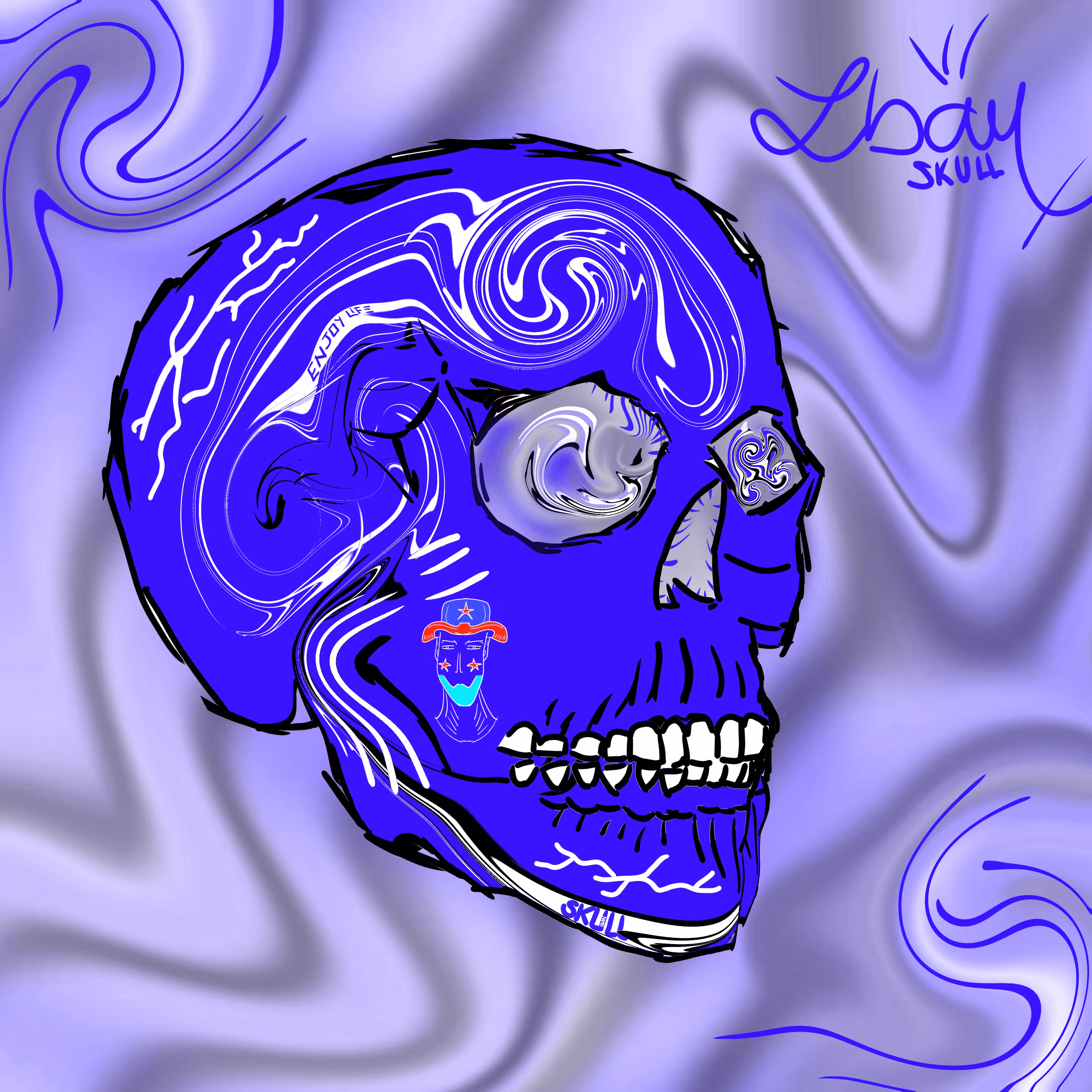 The blue Skull by Iban