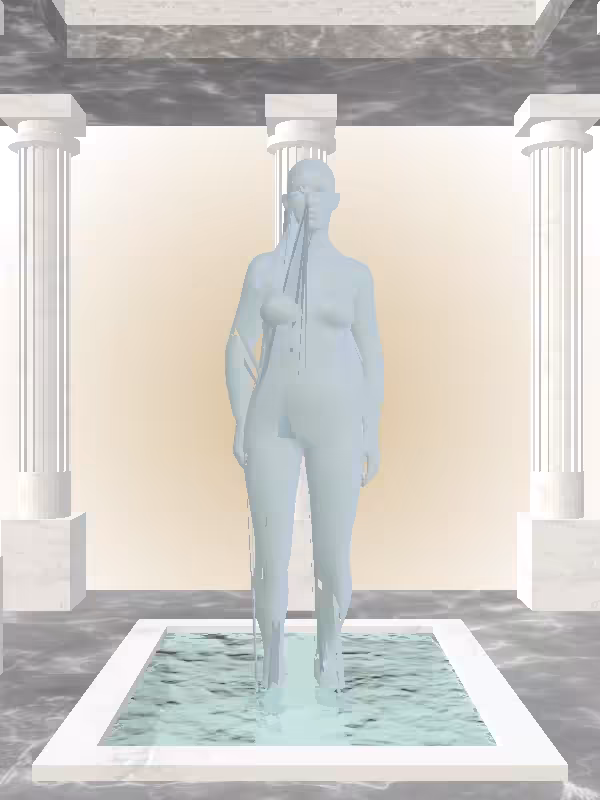 The Jumping Matte Pale Green Woman #4697