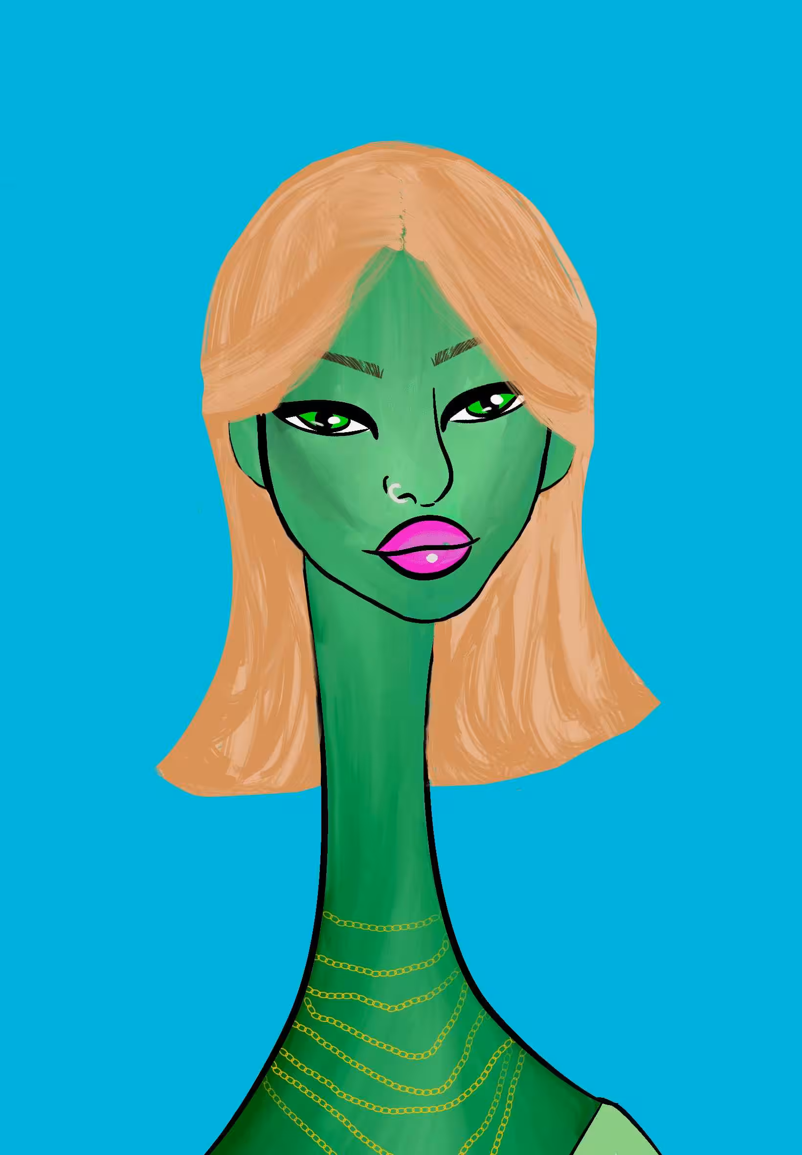Long Neckie Lady #2360