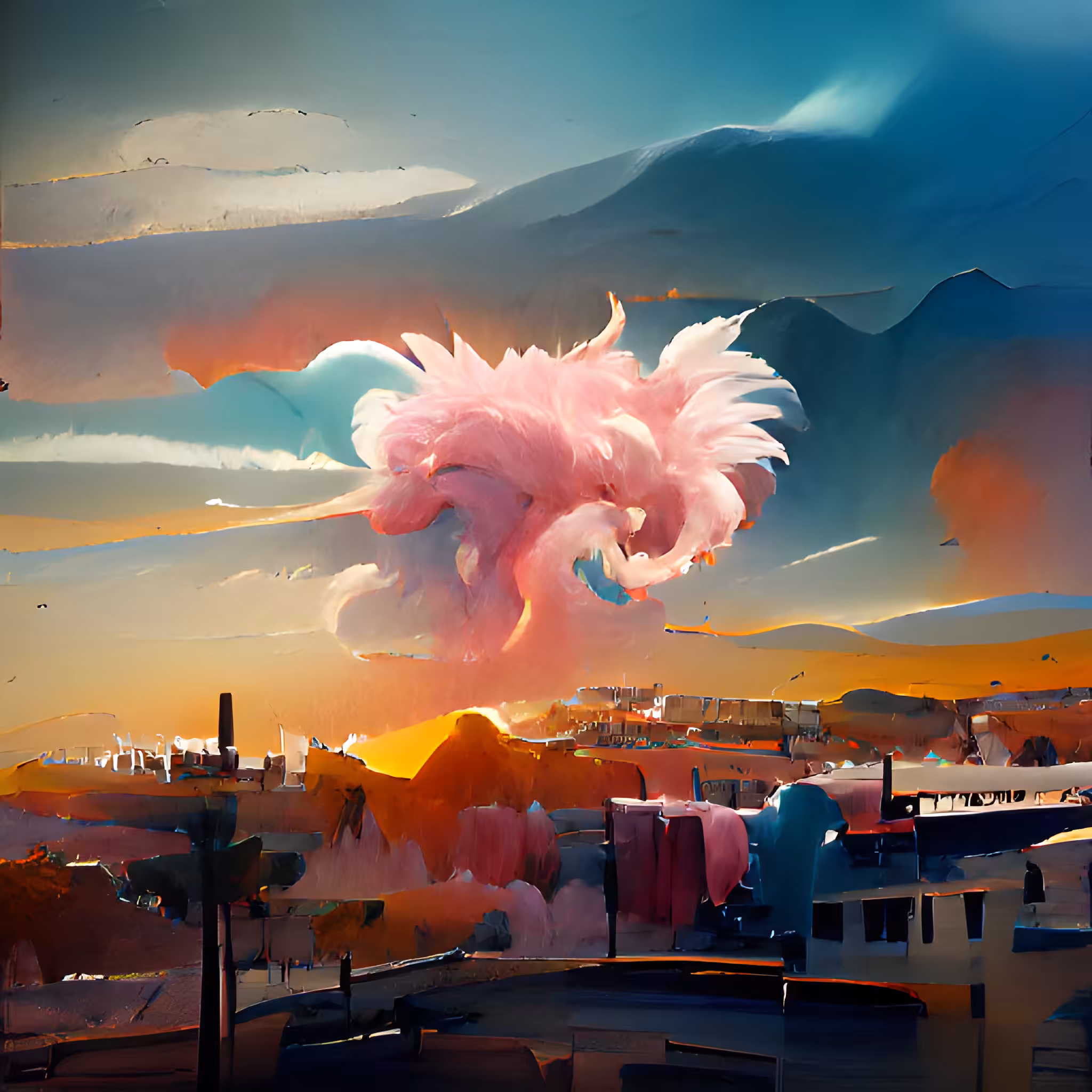 Cotton Candy Dragon Sunset #05