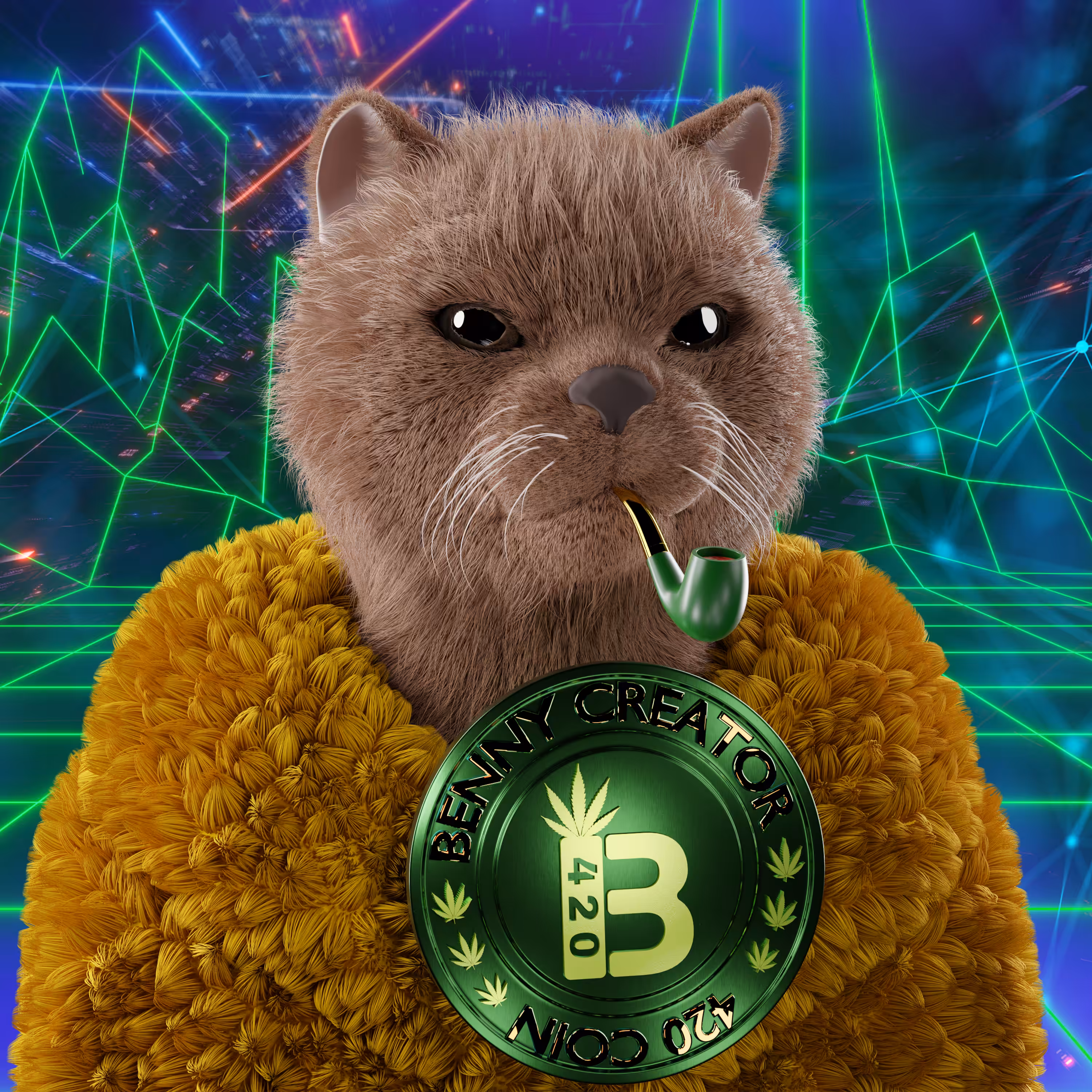 Special Edition The Fur Society x Benny Coin Collab piece 1/1