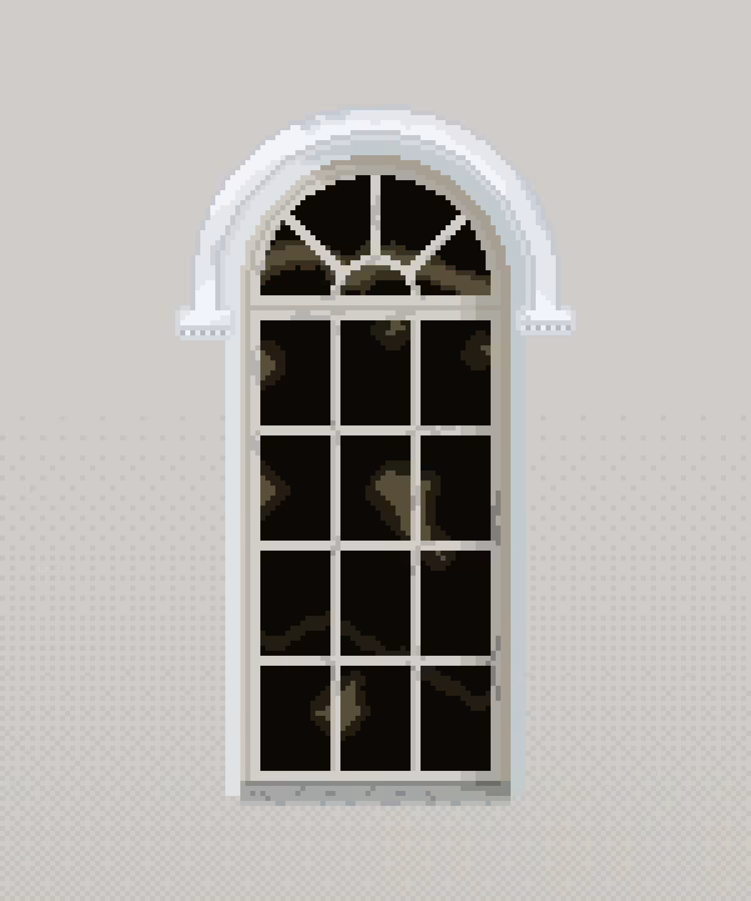 A window where it's dark