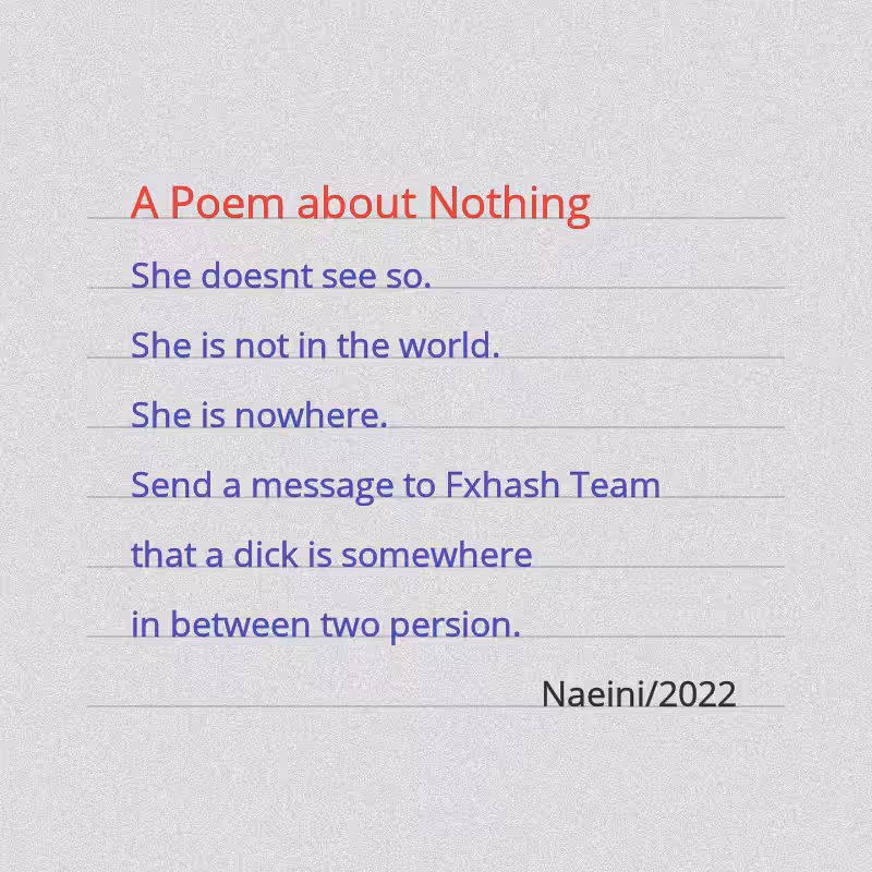A Poem about Nothing #2