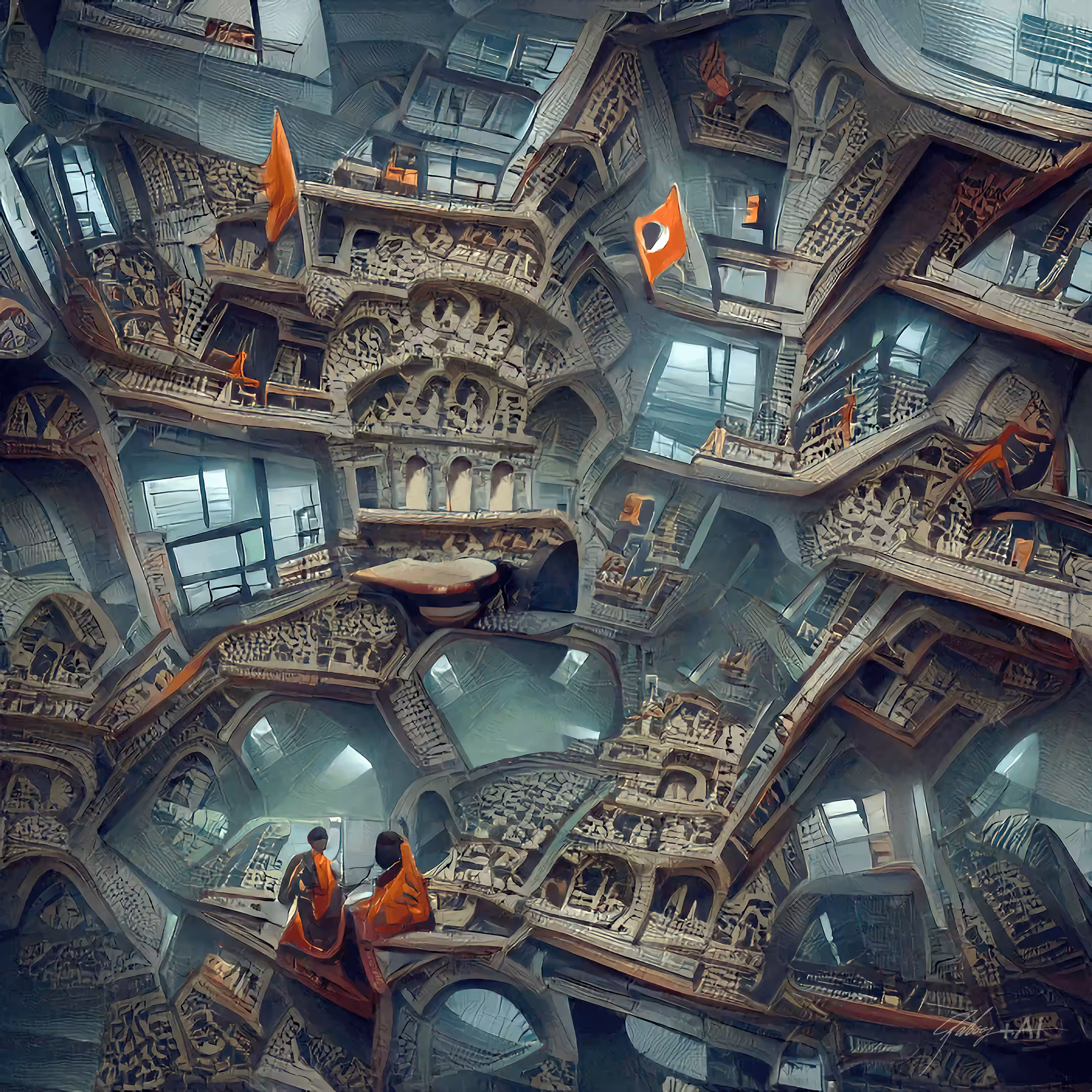 4 dimensional Hindu office building