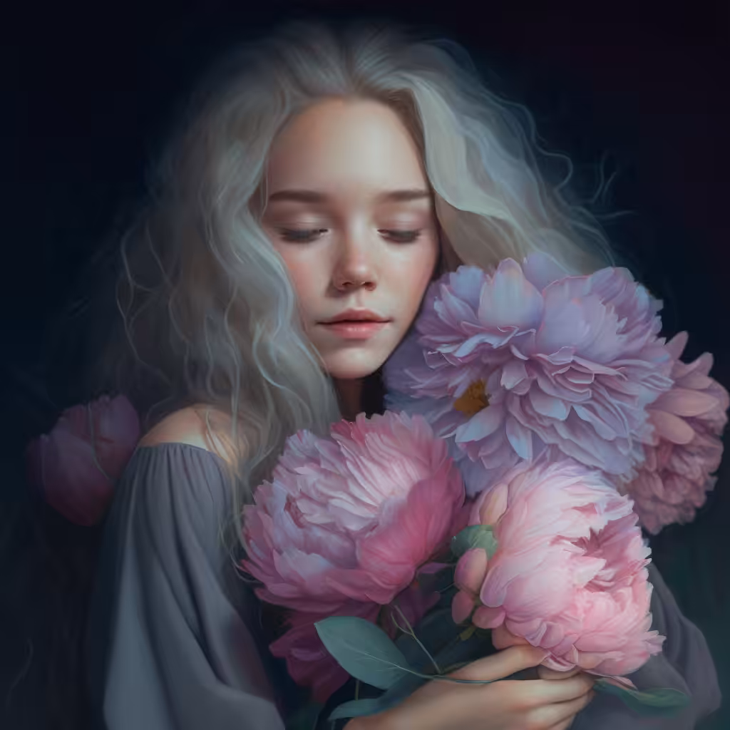 Girl in flowers