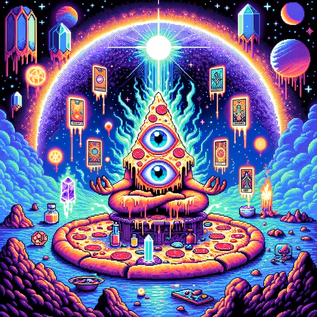 Pizza Pixel Art: A Slice of Meditation