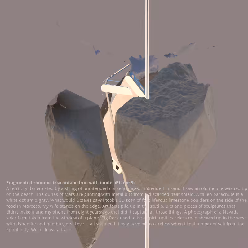 Fragmented triacontahedron with iPhone 5s #68
