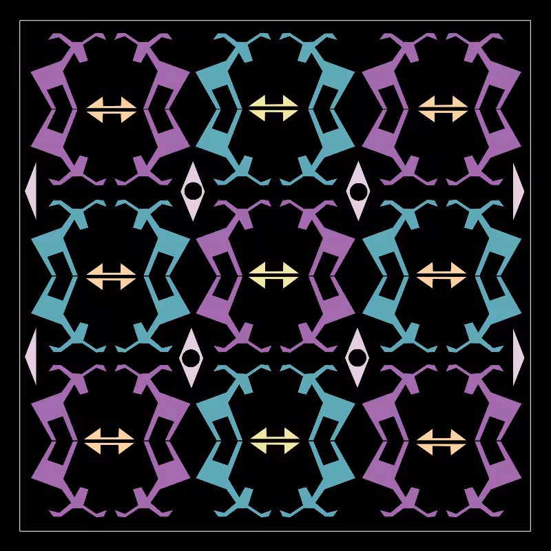 Animal-Geometric Motif #10
