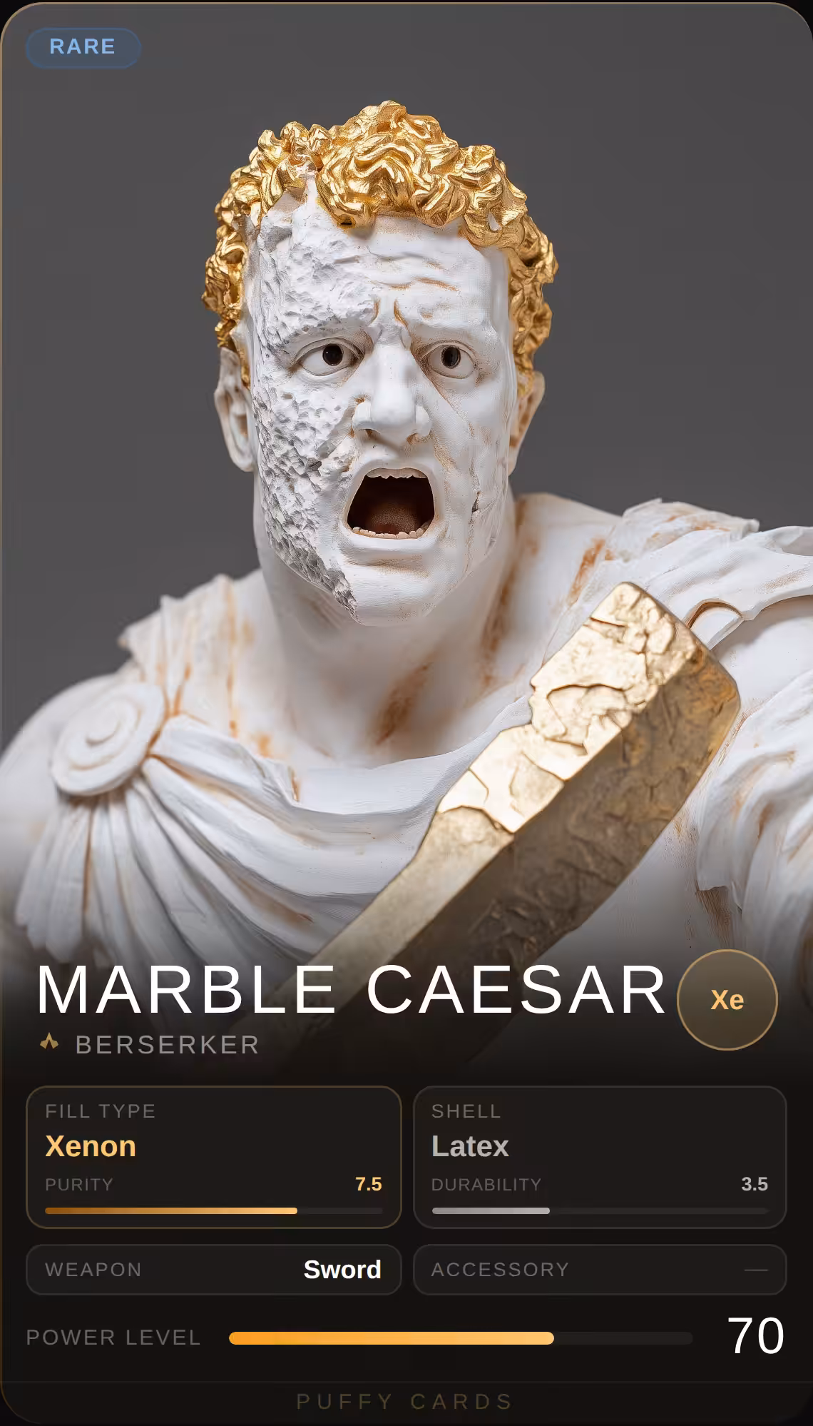 Puffy Cards: Marble Caesar