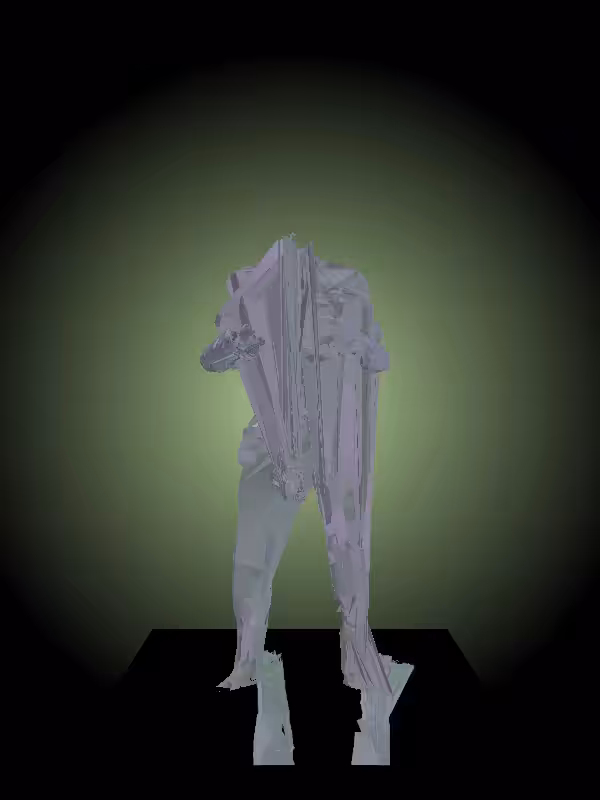 HeavenComputer: The Fragmented Old Matte Pale Green Woman #5850