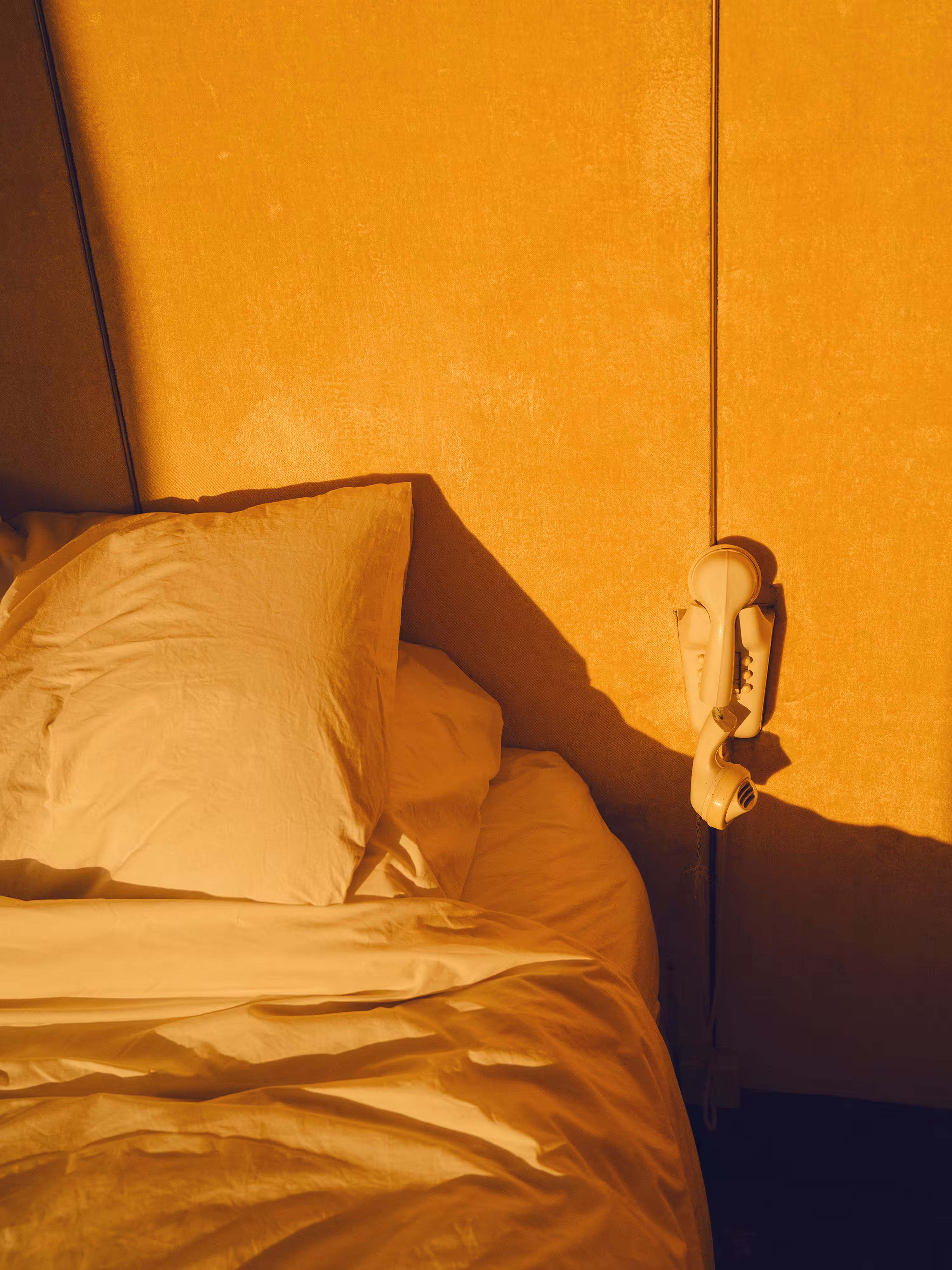 Bed with telephone