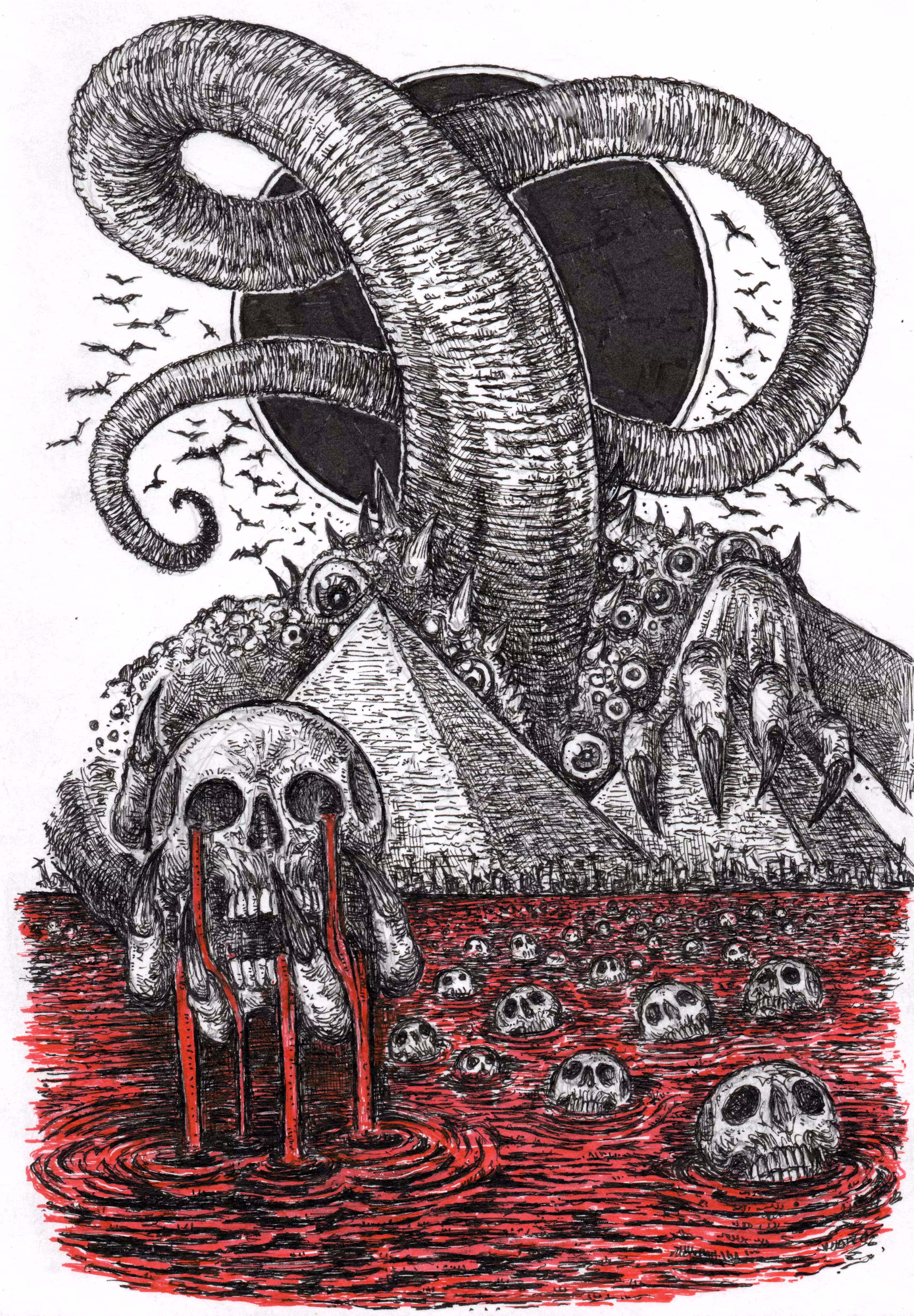 Nyarlathotep "Blood flows into the Nile River"