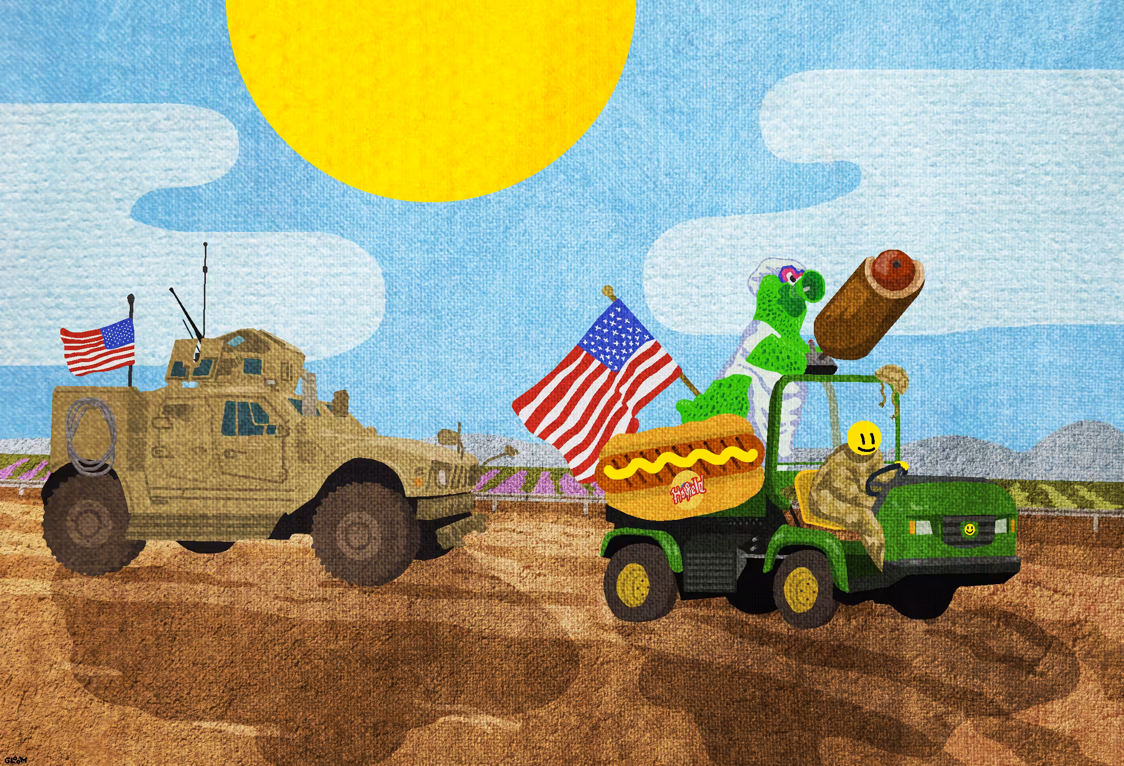 The Phillie Phanatic crosses into Kandahar