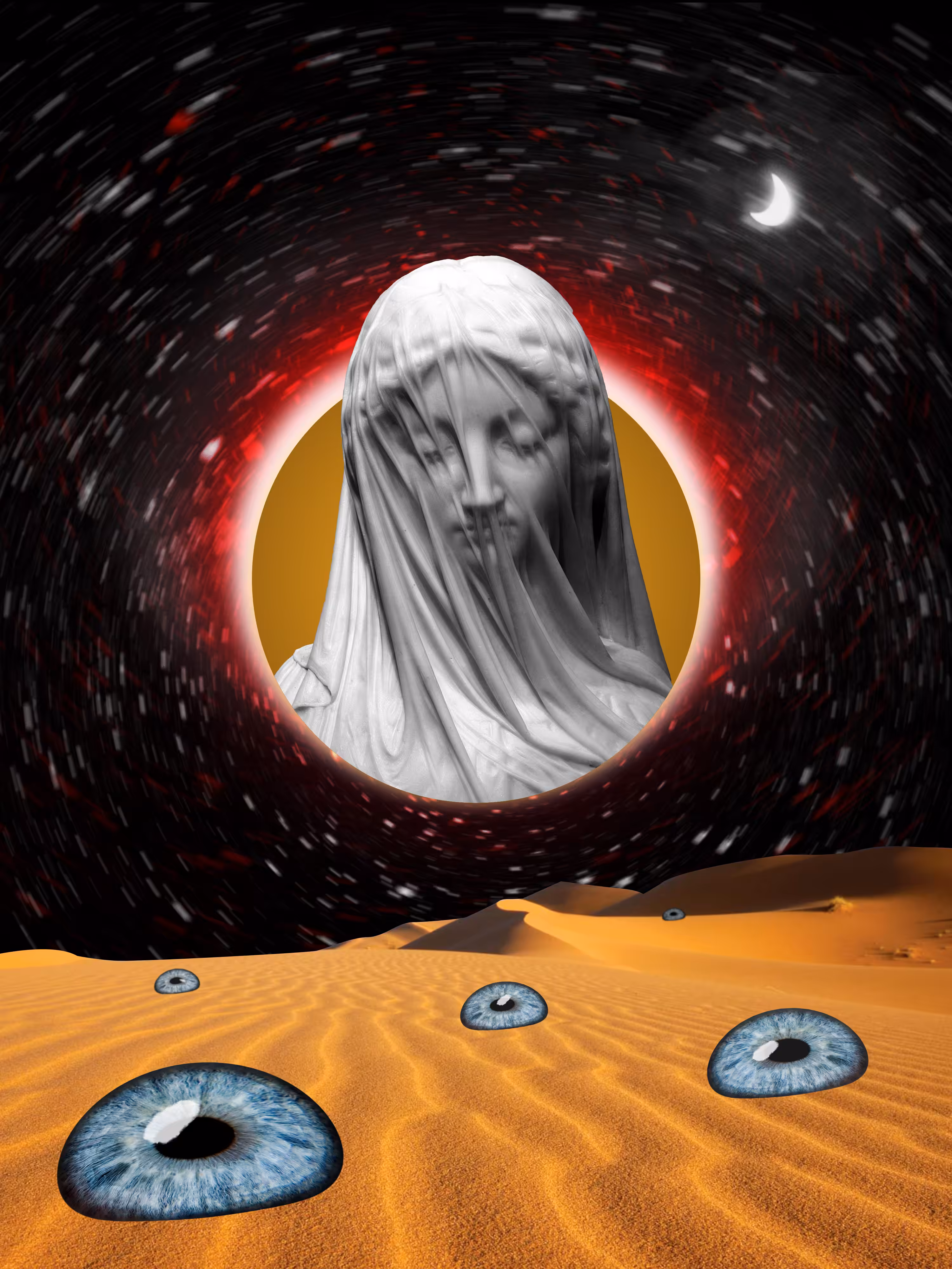 The veiled virgin and the eyes