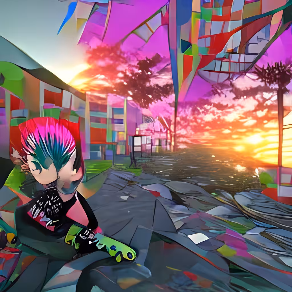 Punk in sunrise city