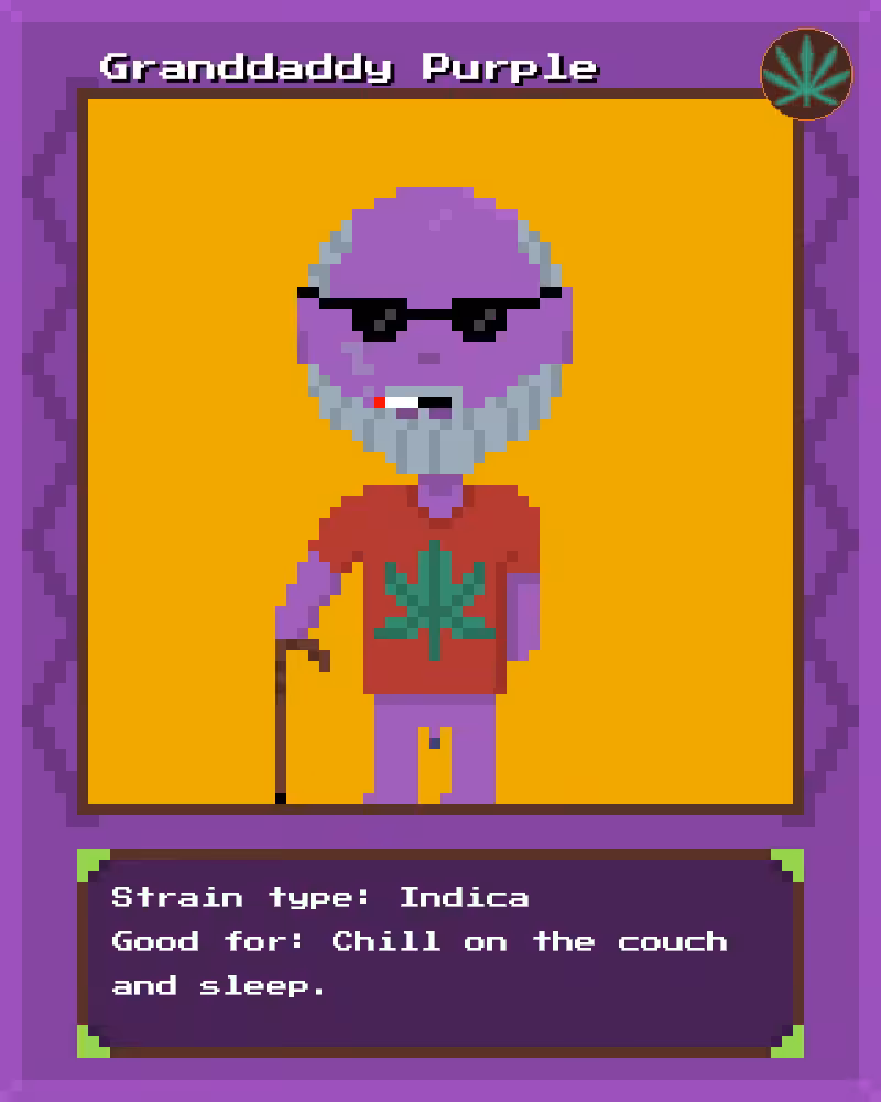 Weed Cards #1 - Granddaddy Purple