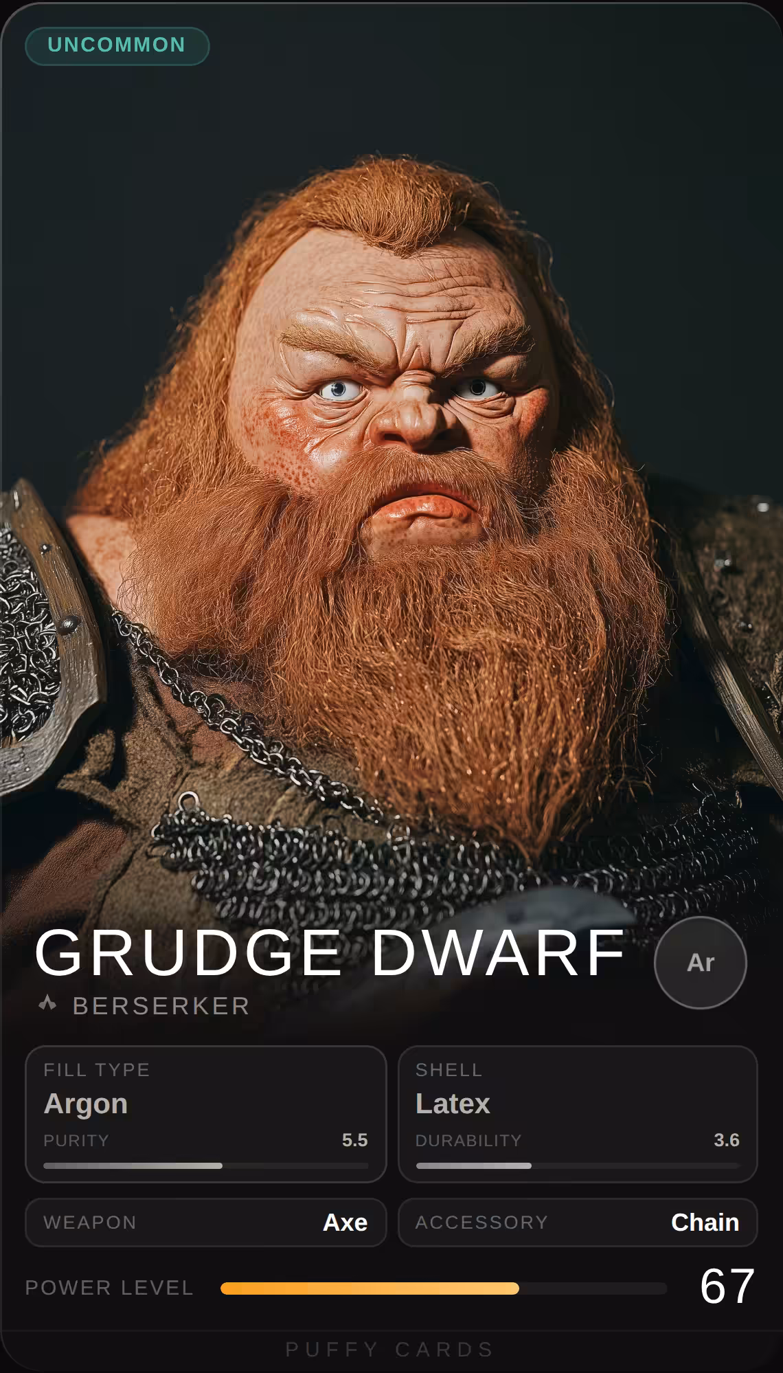 Puffy Cards: Grudge Dwarf