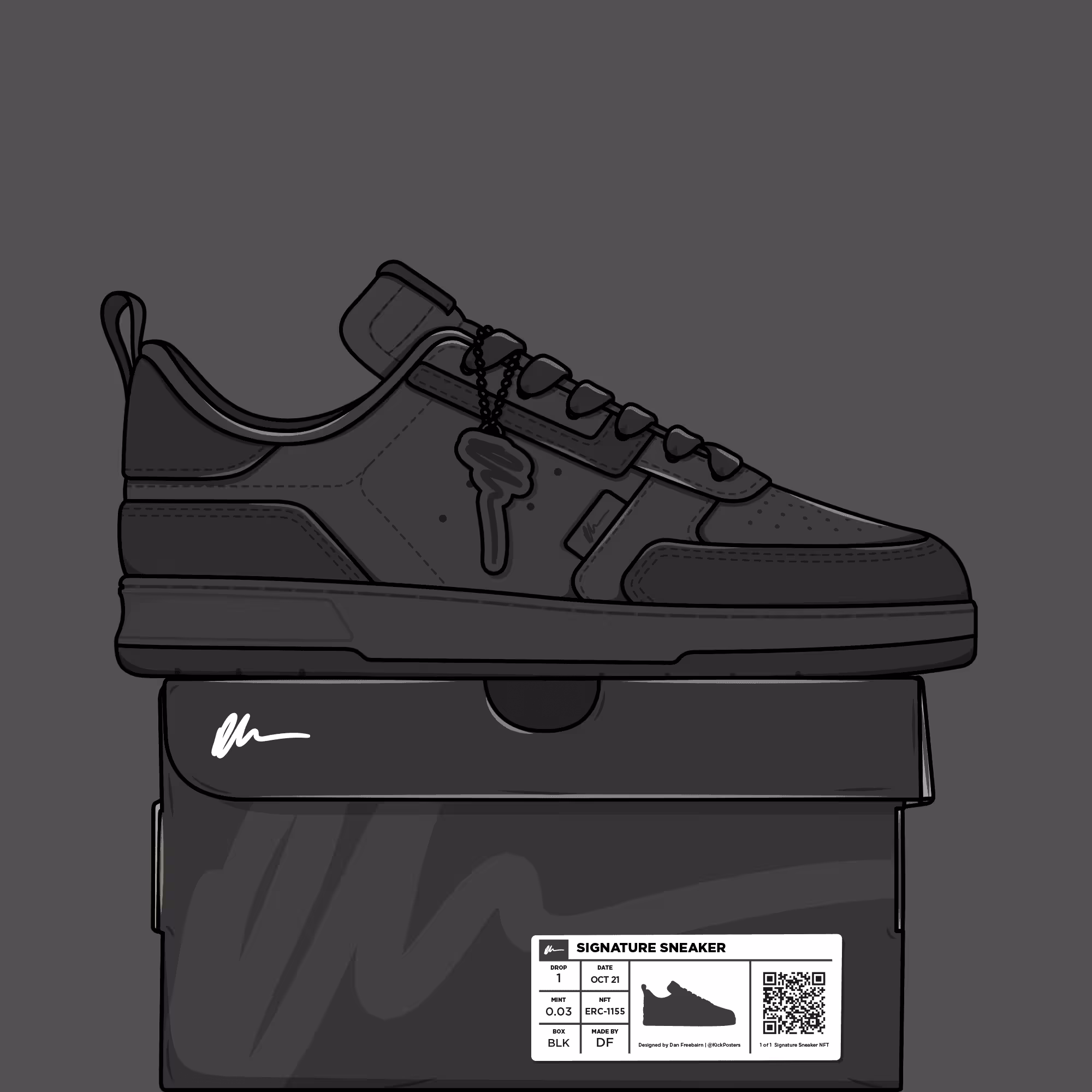Signature Sneaker 'Triple Black' - #021